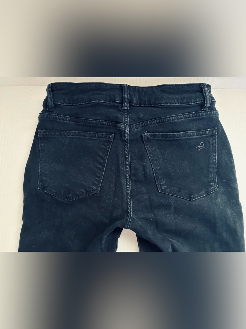 DL1961 Florence Cropped Mid Rise Instasculpt Skinny Black Jeans Side Zipper 26 - Picture 8 of 14